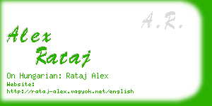 alex rataj business card